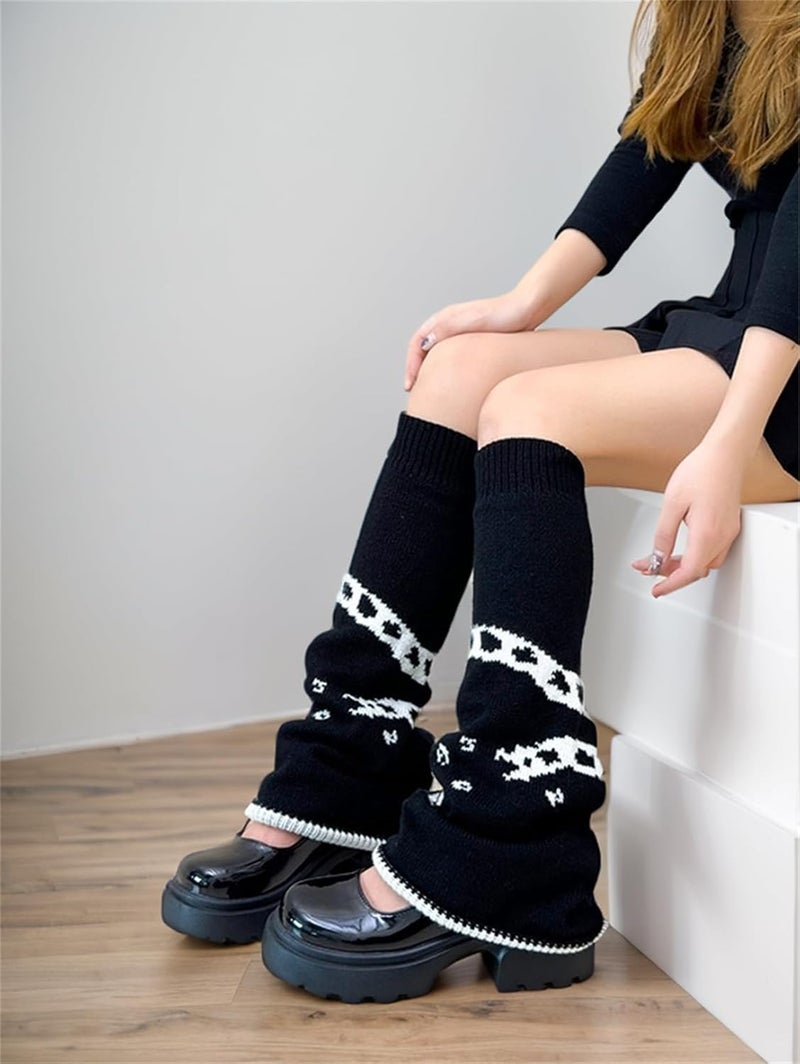 Insdark Goth Leg Warmers for Women Rave Cute Y2k Harajuku Punk Scenecore Alt Emo - Image 4